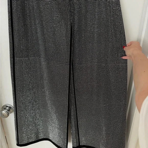 I.AM.GIA Arora Black Embellished Metallic Pleated Maxi Skirt with Belt Size M/8 - Picture 6 of 12